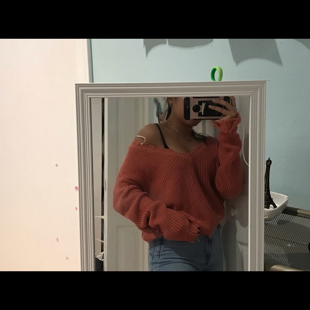 Orange oversize sweater